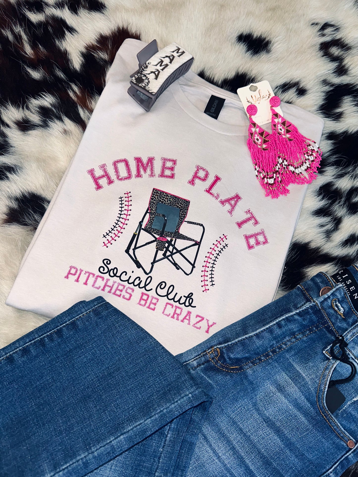 Pink Home Plate Pitches Be Crazy - Tee