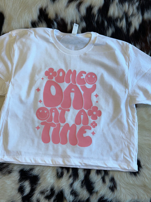 One Day At A Time Cropped Tee