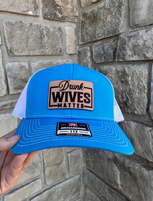 Drunk Wives Matter Hat - blue