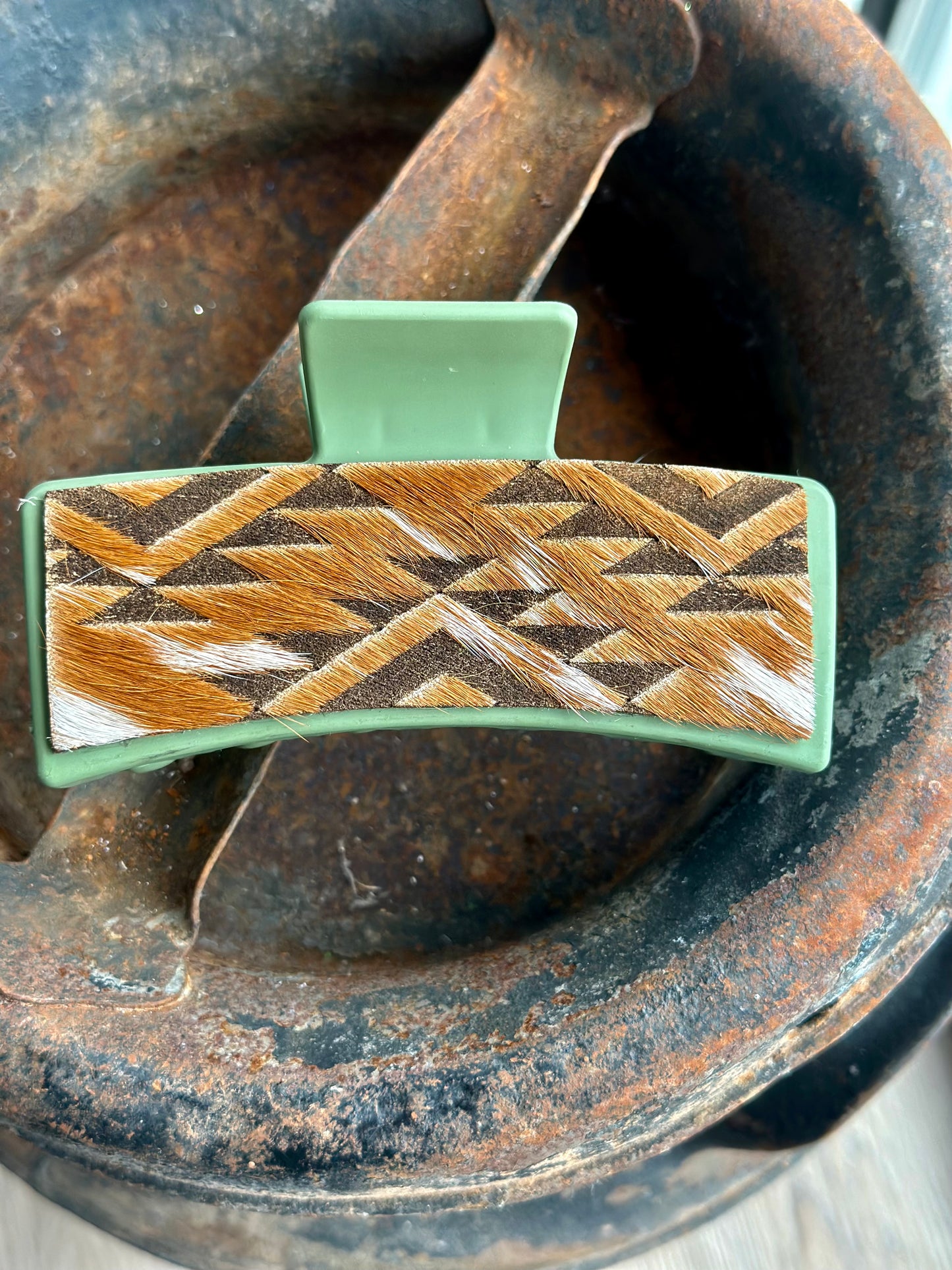 Real Cowhide Claw Clips - Pretty Bitchin’/Aztec