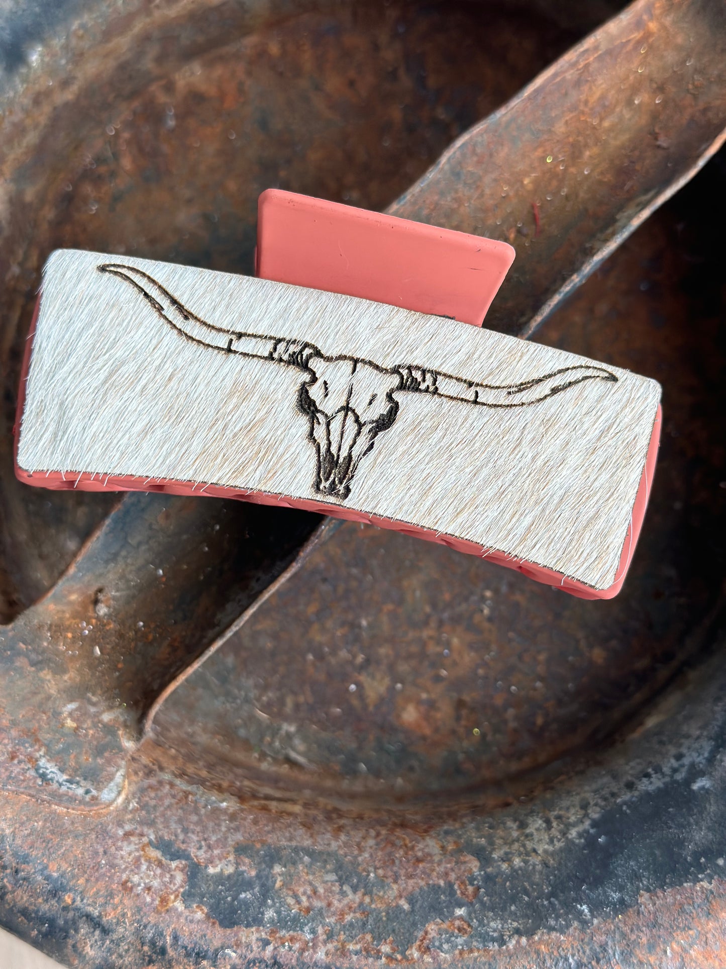 Cowhide Claw Clips - She’s Mean & She’s kind