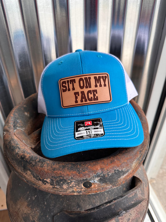 Sit On My Face Hat - blue