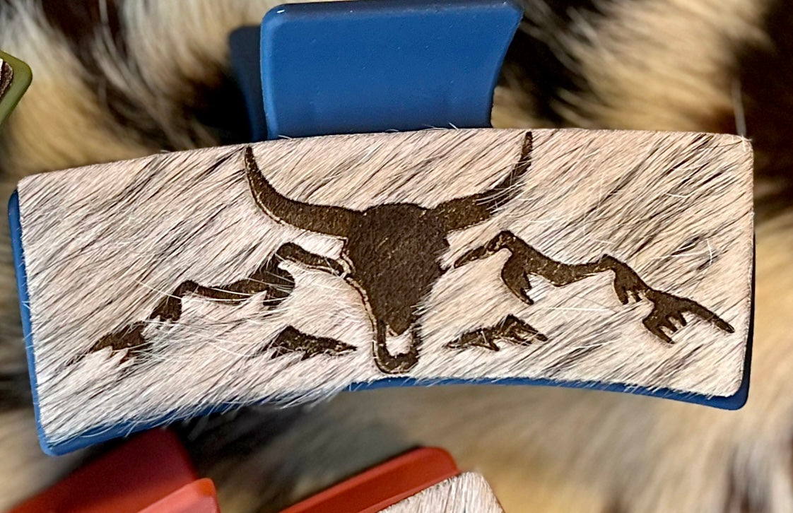 Cowhide Claw Clips - western mountain