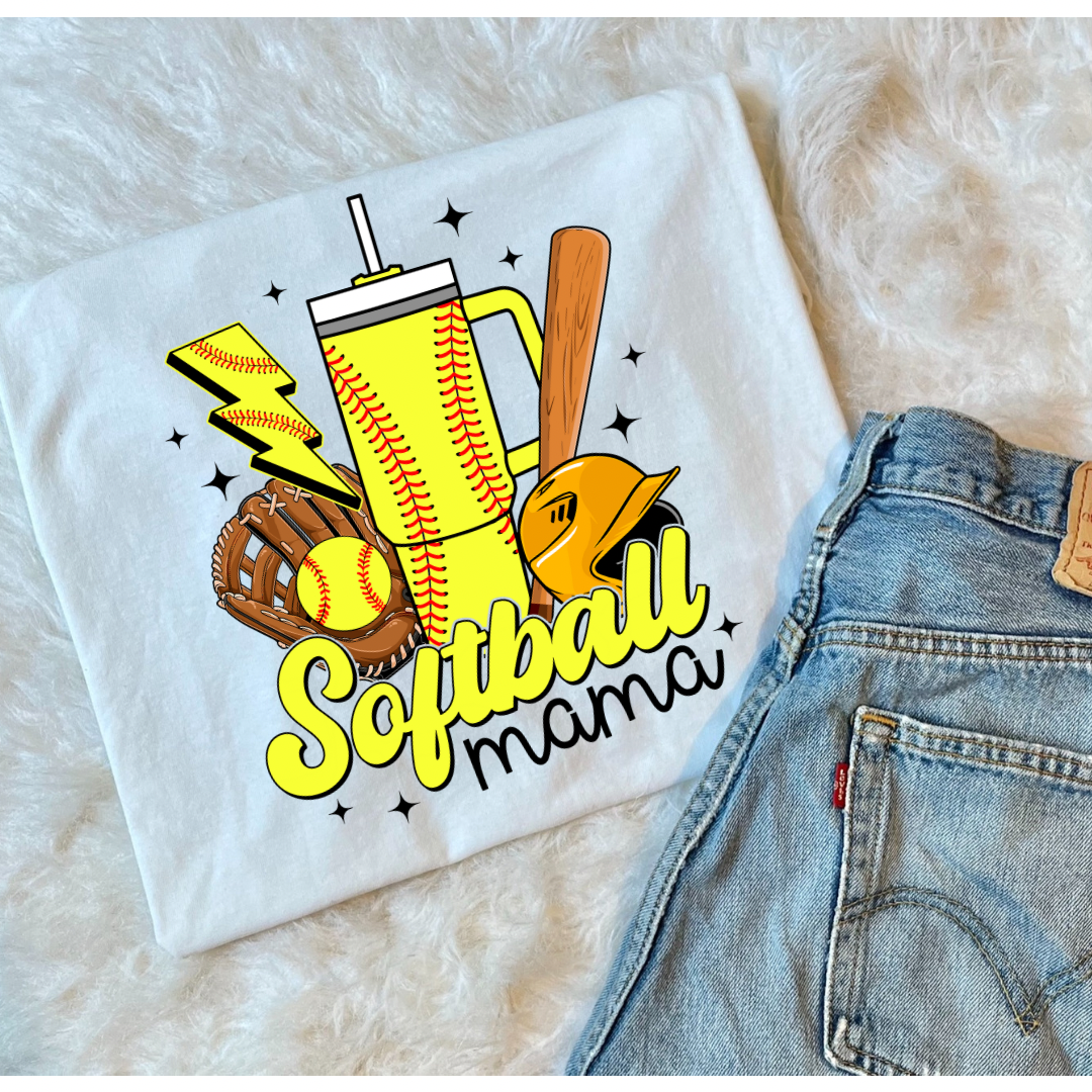 Retro Softball Mama - Tee