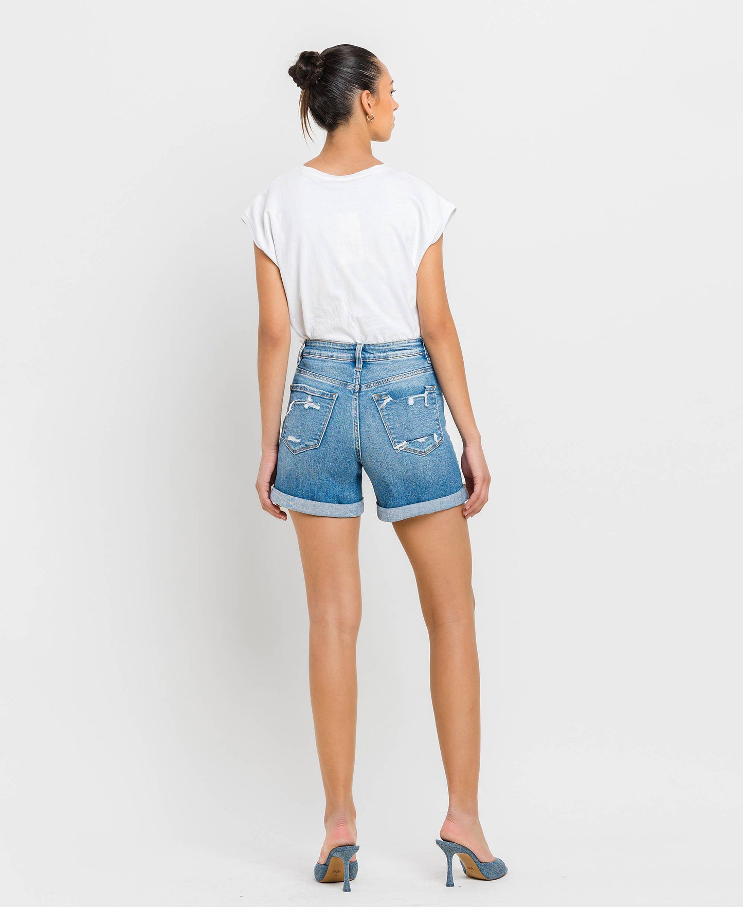 KAYLE HIGH RISE DOUBLE CUFF SHORTS