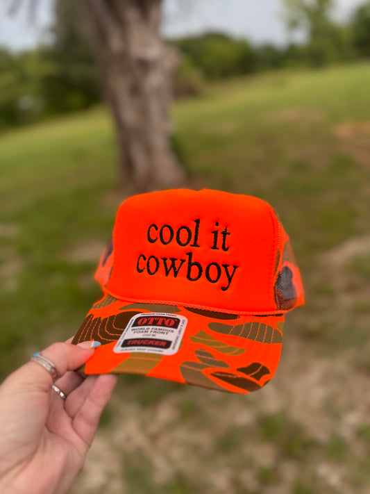 Cool It Cowboy - Embroidered Foam Trucker Hat