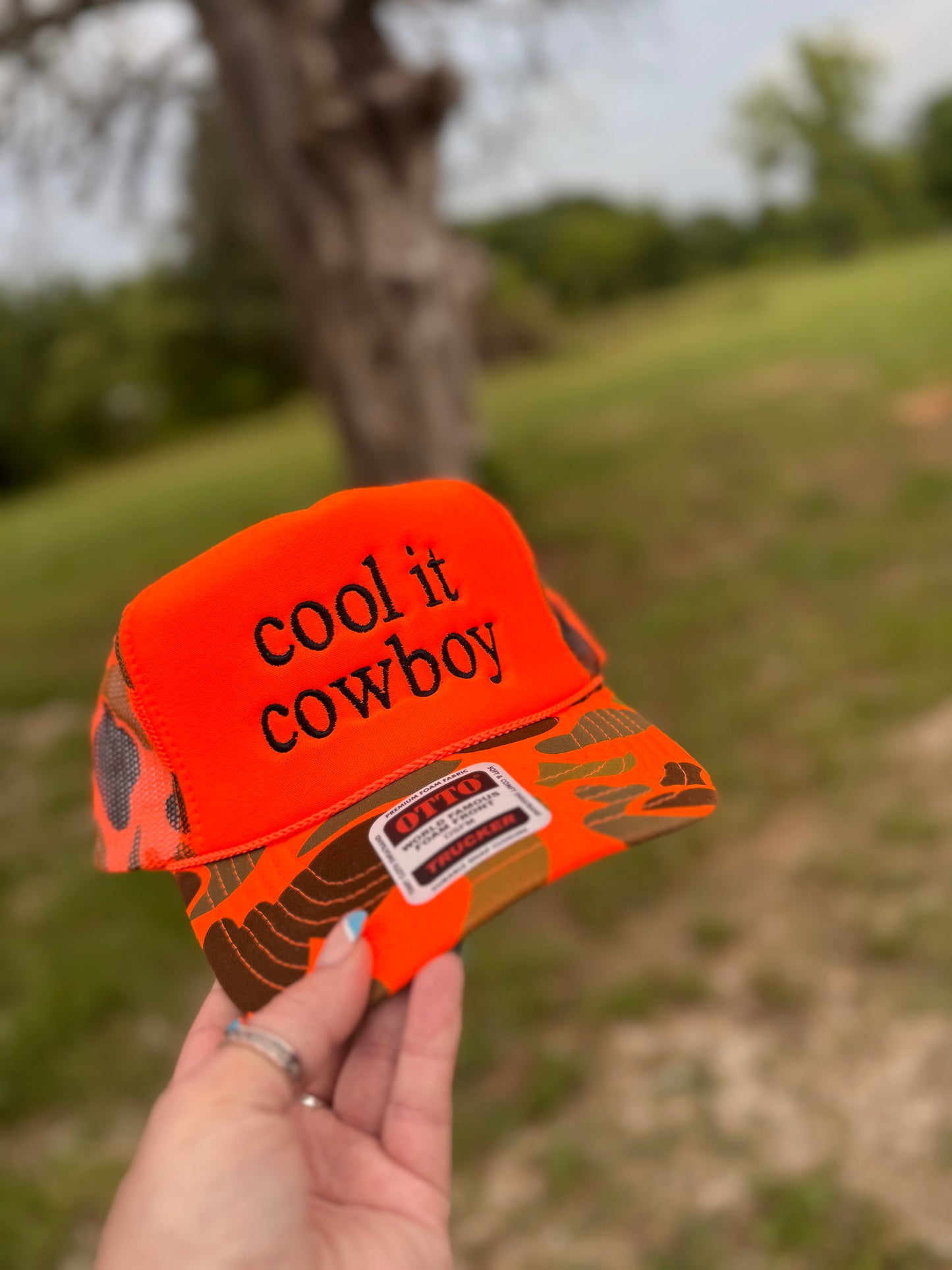 Cool It Cowboy - Embroidered Foam Trucker Hat