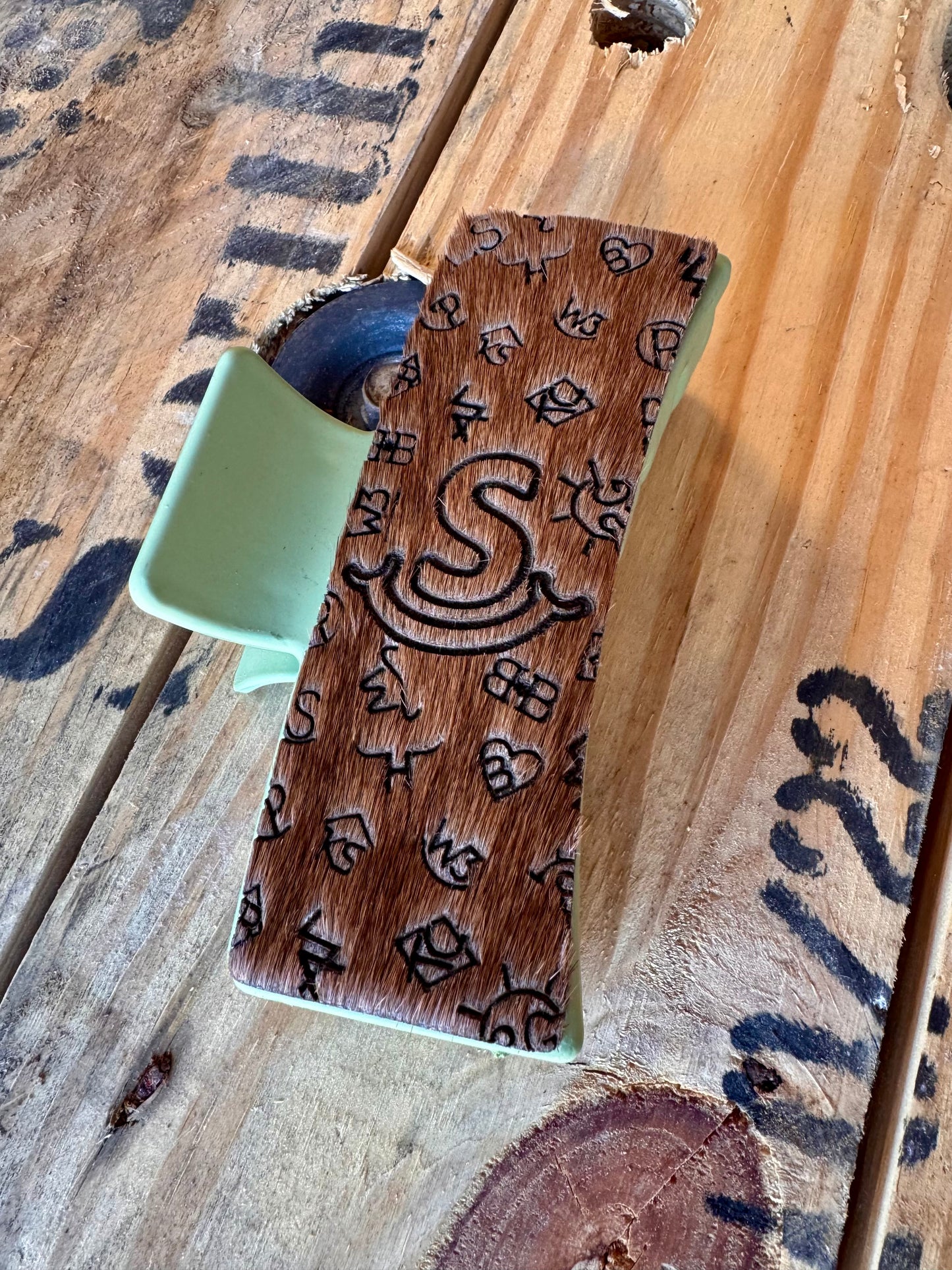 Custom Brand Cowhide Claw Clips