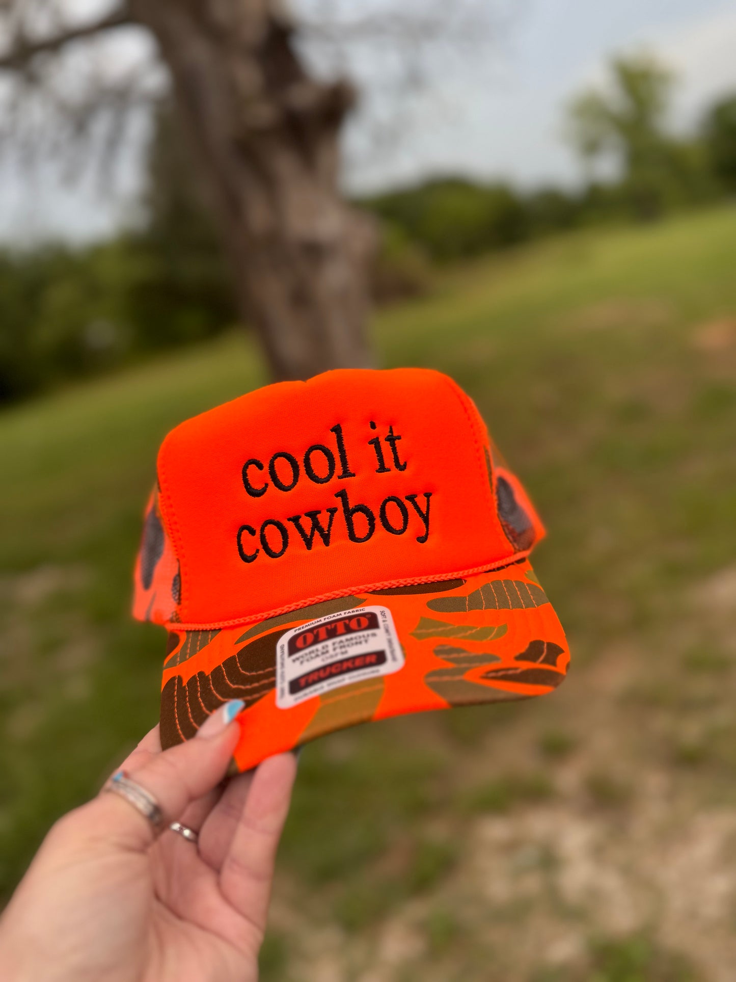 Cool It Cowboy - Embroidered Foam Trucker Hat