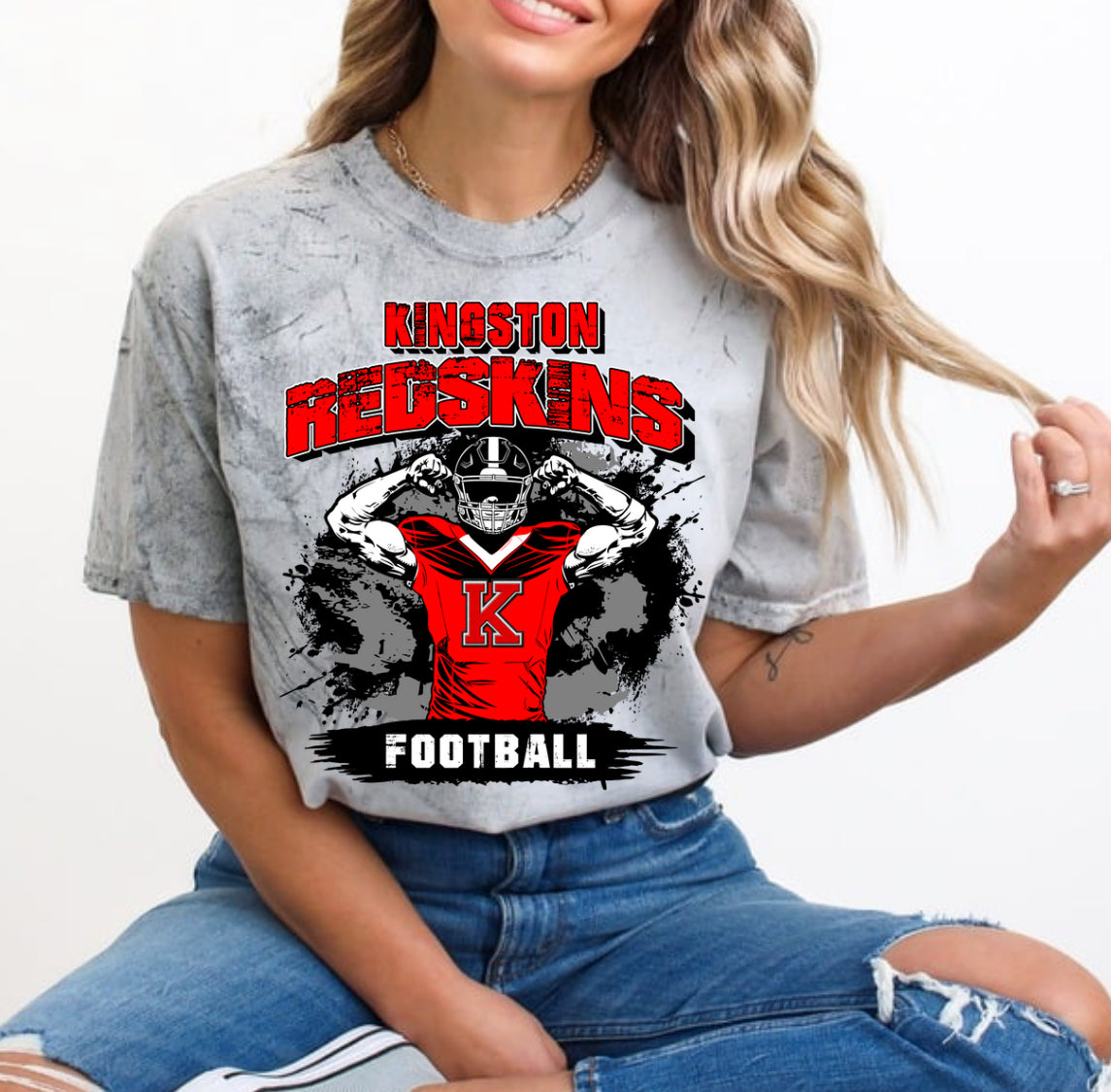 Kingston Redskins Football Tee