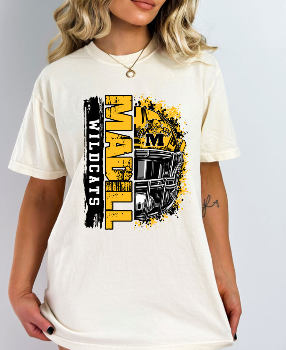 Madill Wildcats Football Helmet Tee