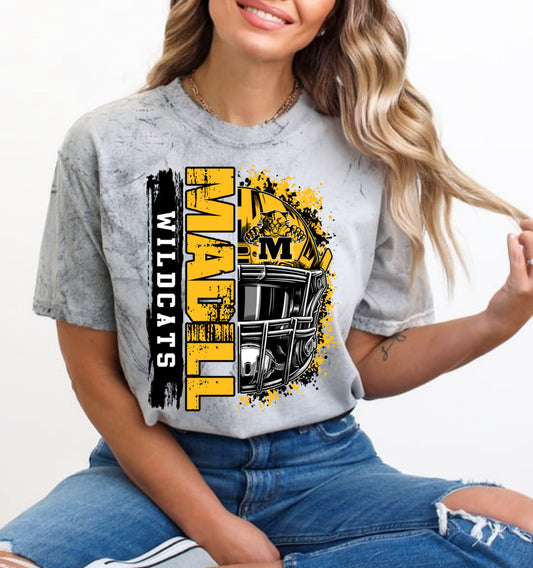 Madill Wildcats Football Helmet Tee