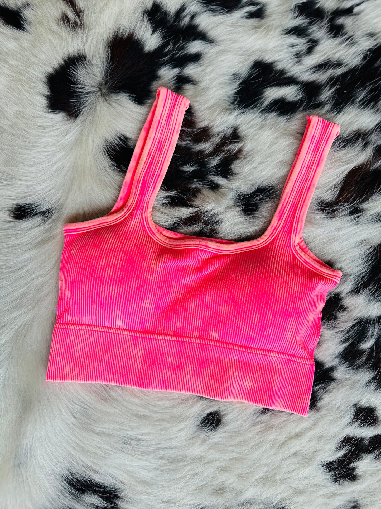 Neon Coral Crop Top