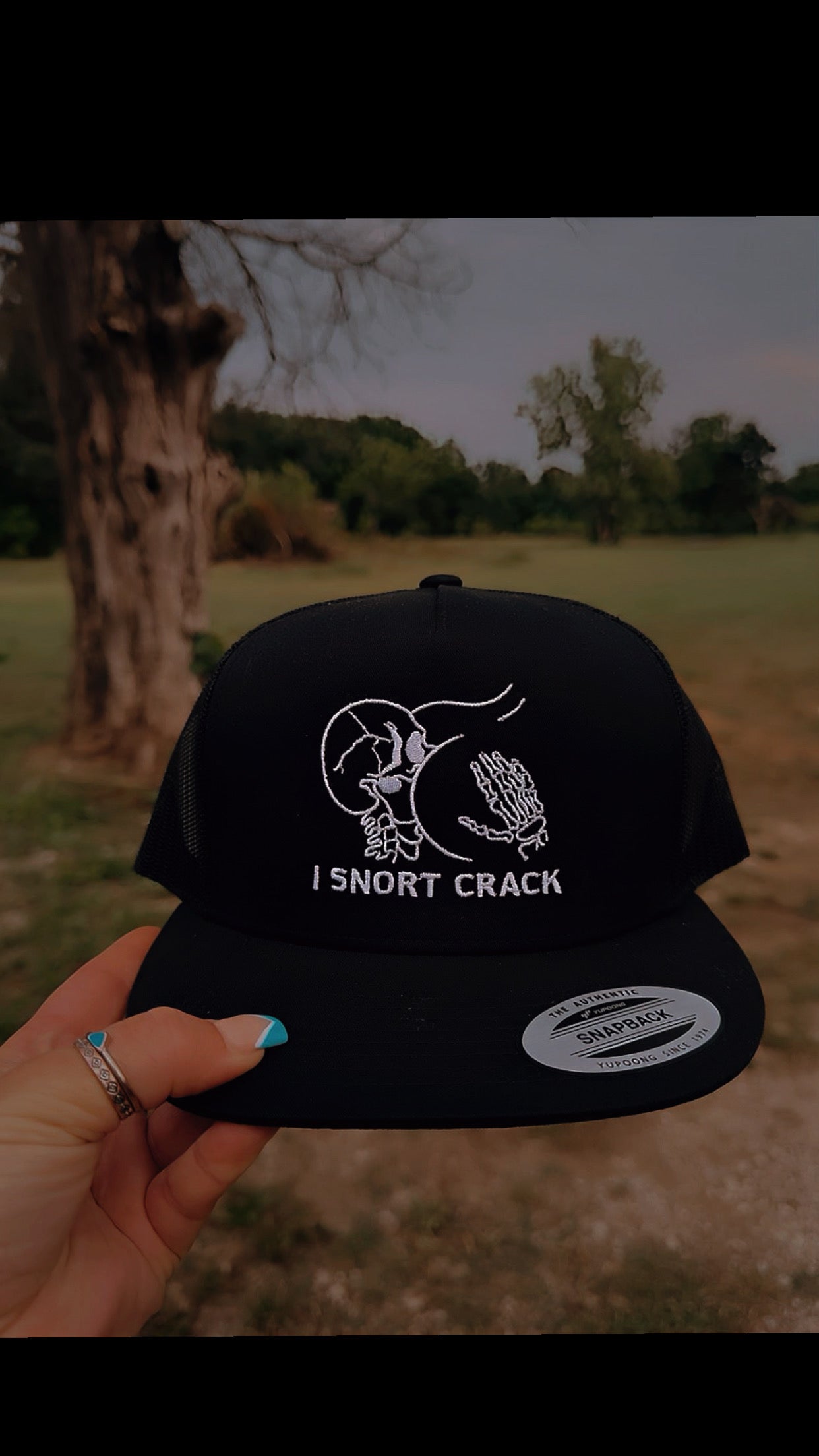 I Snort Crack Embroidered Hat