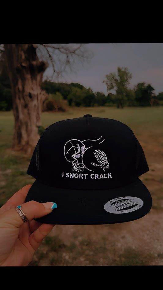 I Snort Crack Embroidered Hat