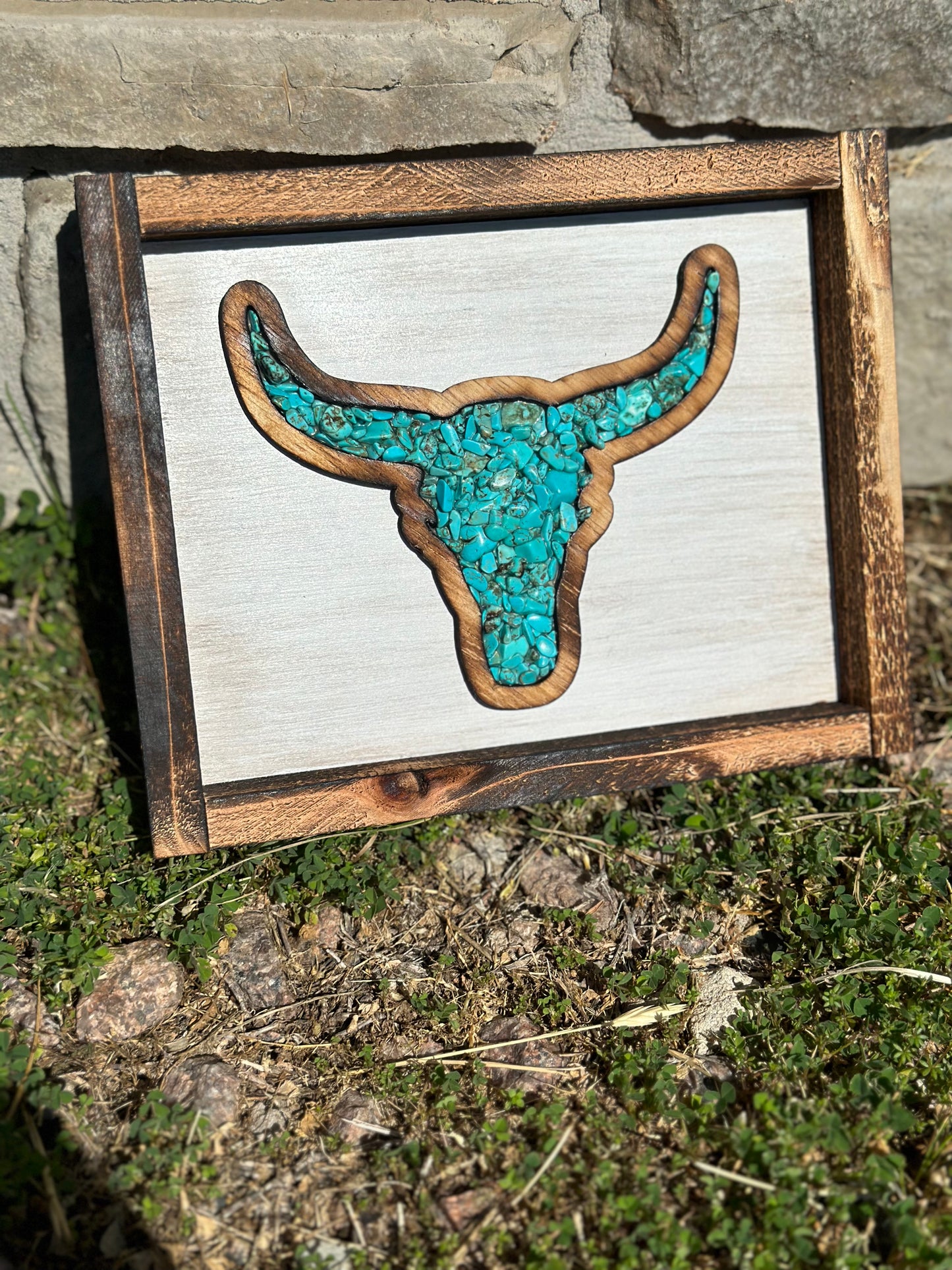 Turquoise Bullskull Decor